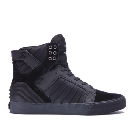 Supra Skytop Evo Mens High Tops Shoes Black UK 07JUE